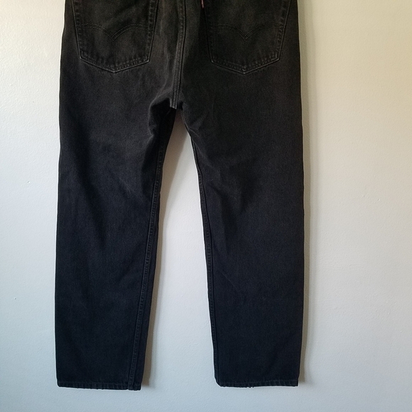 Levi's 505 Dark gray Boot Cut Stone Wash Denim Mens Size 38x32 - Picture 6 of 10